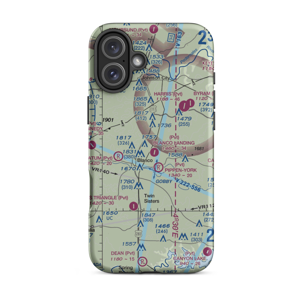 Cts Stacy Airport (US-0135) VFR Sectional  Tough iPhone Case iPhone 16 Plus model shown