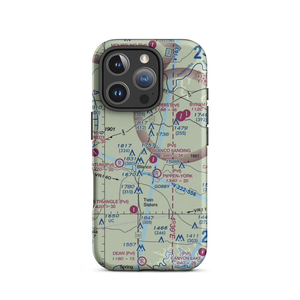 Cts Stacy Airport (US-0135) VFR Sectional  Tough iPhone Case iPhone 16 Pro model shown
