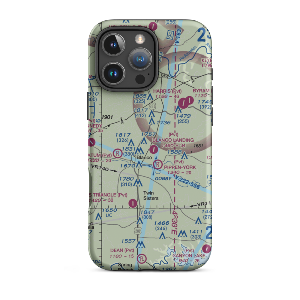 Cts Stacy Airport (US-0135) VFR Sectional  Tough iPhone Case iPhone 16 Pro Max model shown