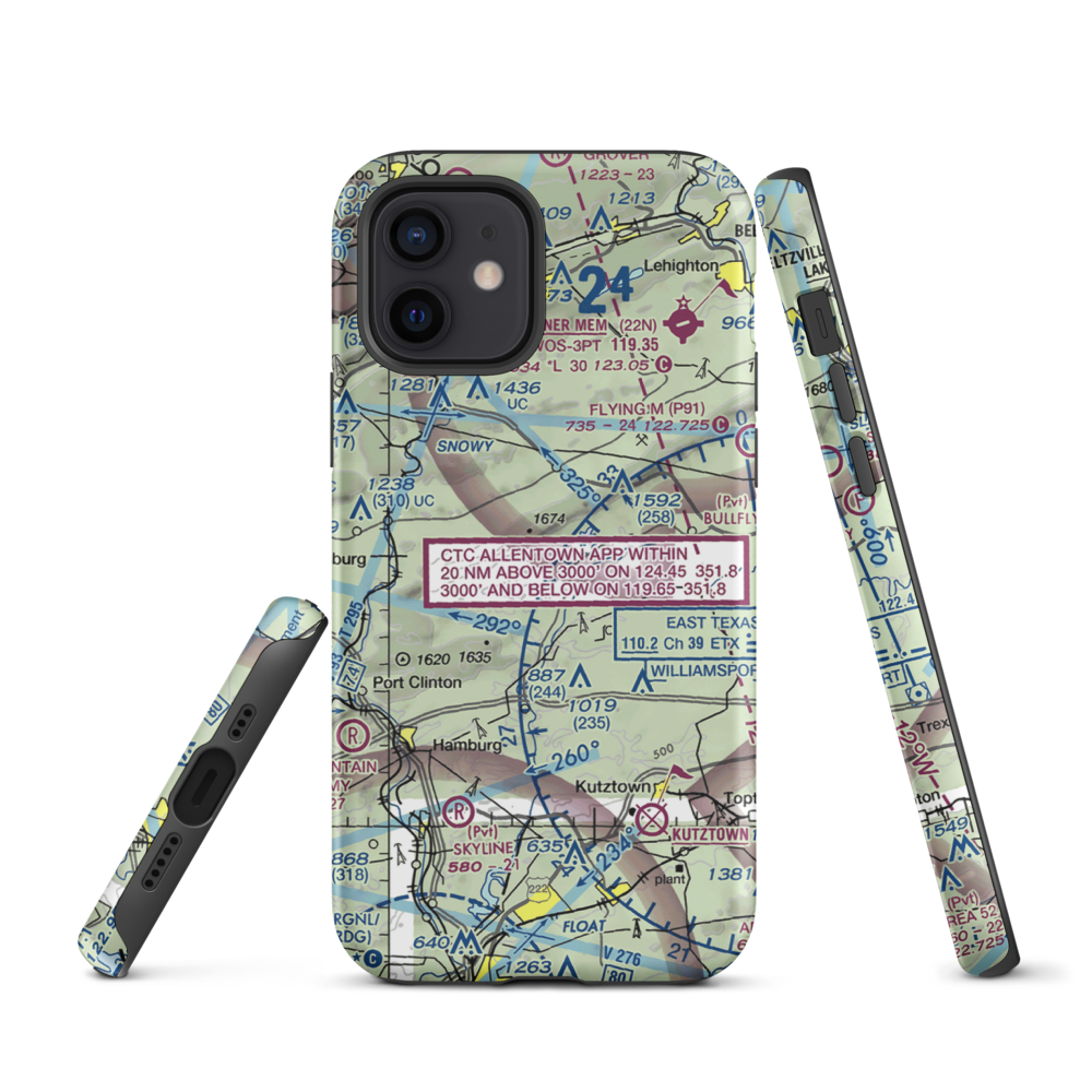 Cuatros Vientos Airport (PA25) VFR Sectional  Tough iPhone Case iPhone 12 model shown