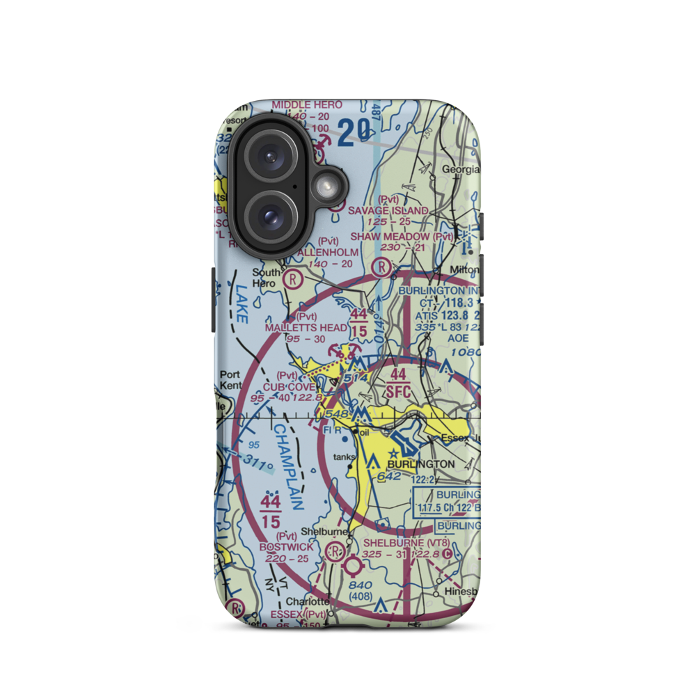 Cub Cove Seaplane Base (48VT) VFR Sectional  Tough iPhone Case iPhone 16 model shown