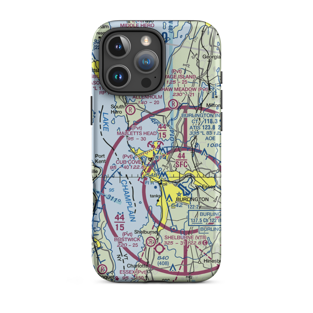 Cub Cove Seaplane Base (48VT) VFR Sectional  Tough iPhone Case iPhone 16 Pro Max model shown