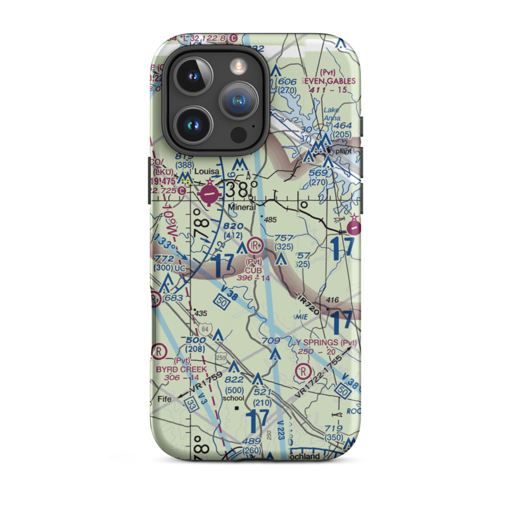 Cub Field (VA81) VFR Sectional  Tough iPhone Case iPhone 16 Pro Max model shown