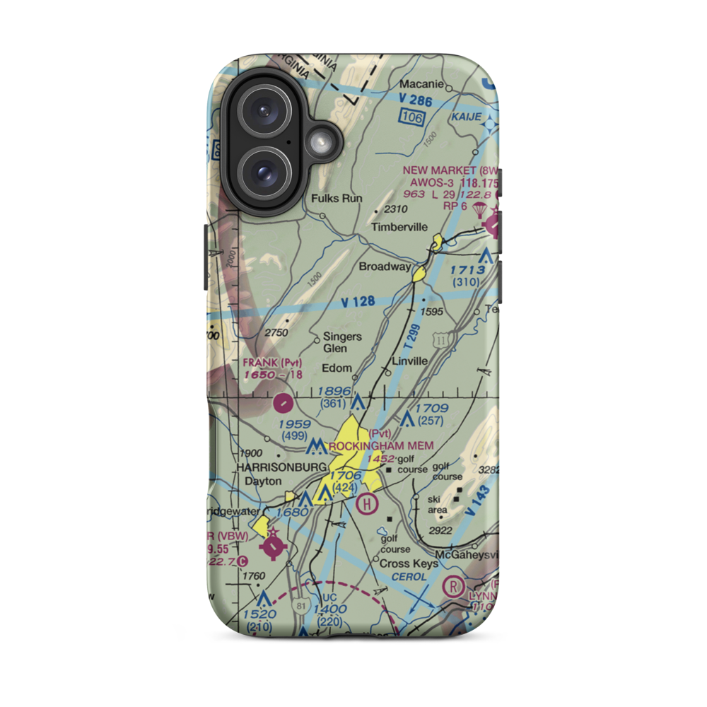 Cub Haven Airport (2VG3) VFR Sectional  Tough iPhone Case iPhone 16 Plus model shown