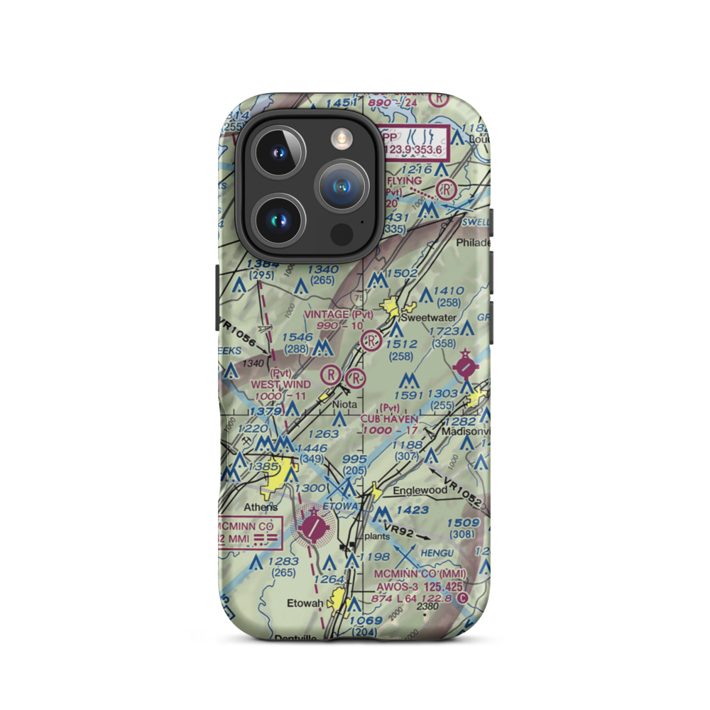 Cub Haven Airport (TN30) VFR Sectional  Tough iPhone Case iPhone 16 Pro model shown