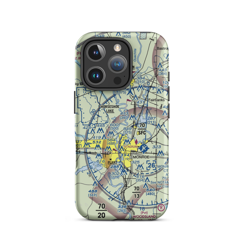 Cuba Farm Airport (LA33) VFR Sectional  Tough iPhone Case iPhone 16 Pro model shown