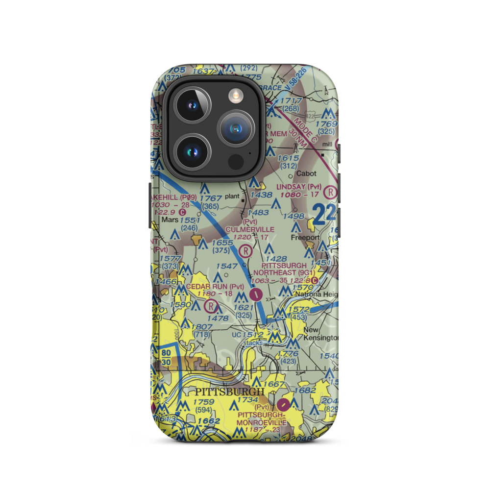 Culmerville Airport (PN38) VFR Sectional  Tough iPhone Case iPhone 16 Pro model shown