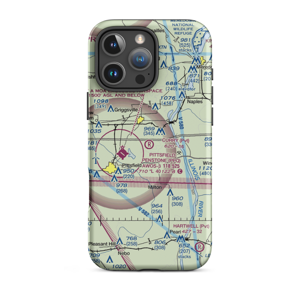 Curry Airport (51IS) VFR Sectional  Tough iPhone Case iPhone 16 Pro Max model shown
