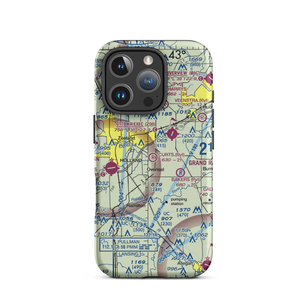 Curt's Place Airport (6MI3) VFR Sectional  Tough iPhone Case iPhone 16 Pro model shown