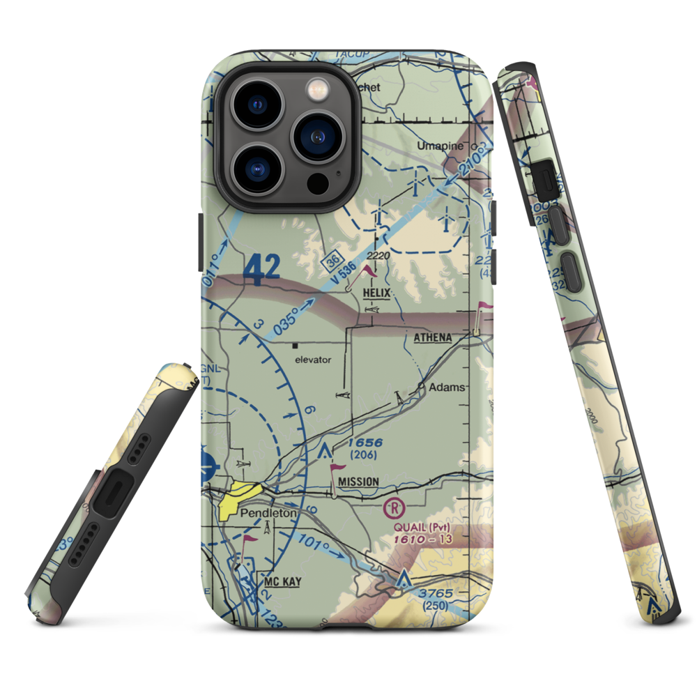 Curtis Airfield (OG08) VFR Sectional  Tough iPhone Case iPhone 13 Pro Max model shown