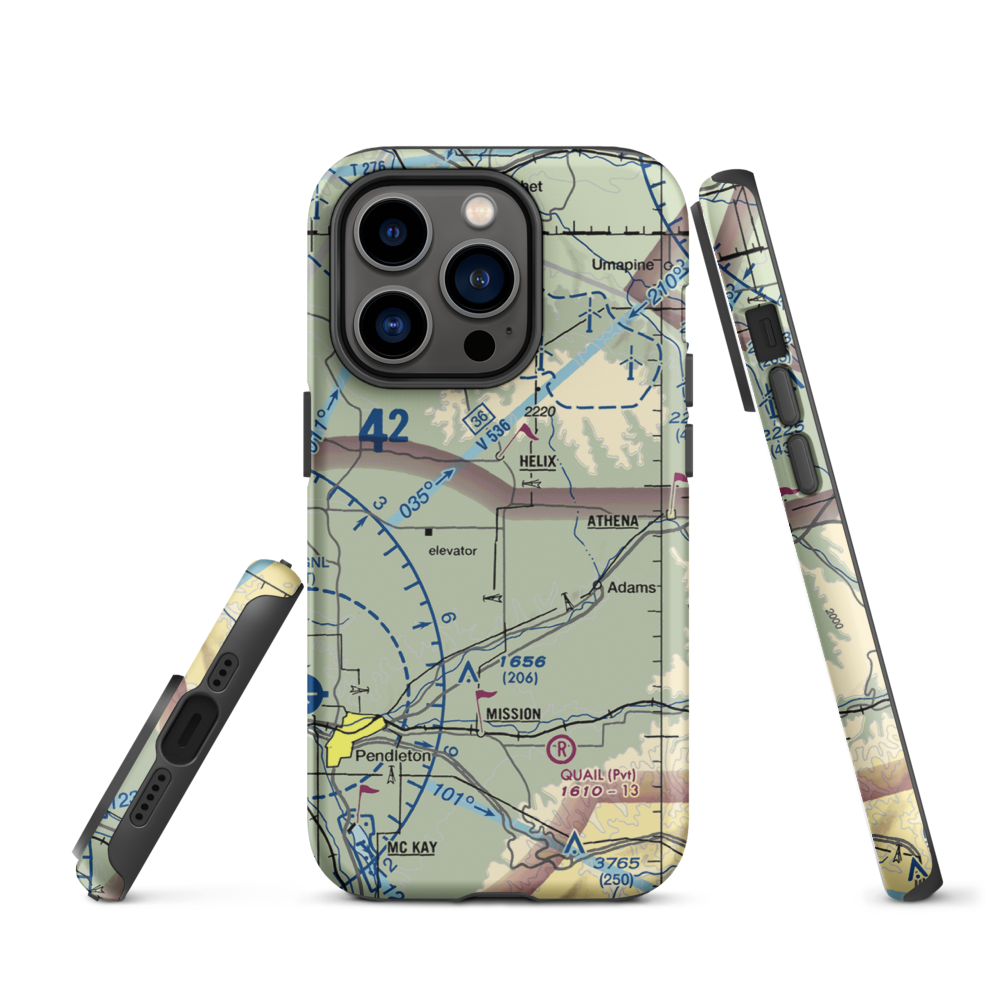 Curtis Airfield (OG08) VFR Sectional  Tough iPhone Case iPhone 14 Pro model shown