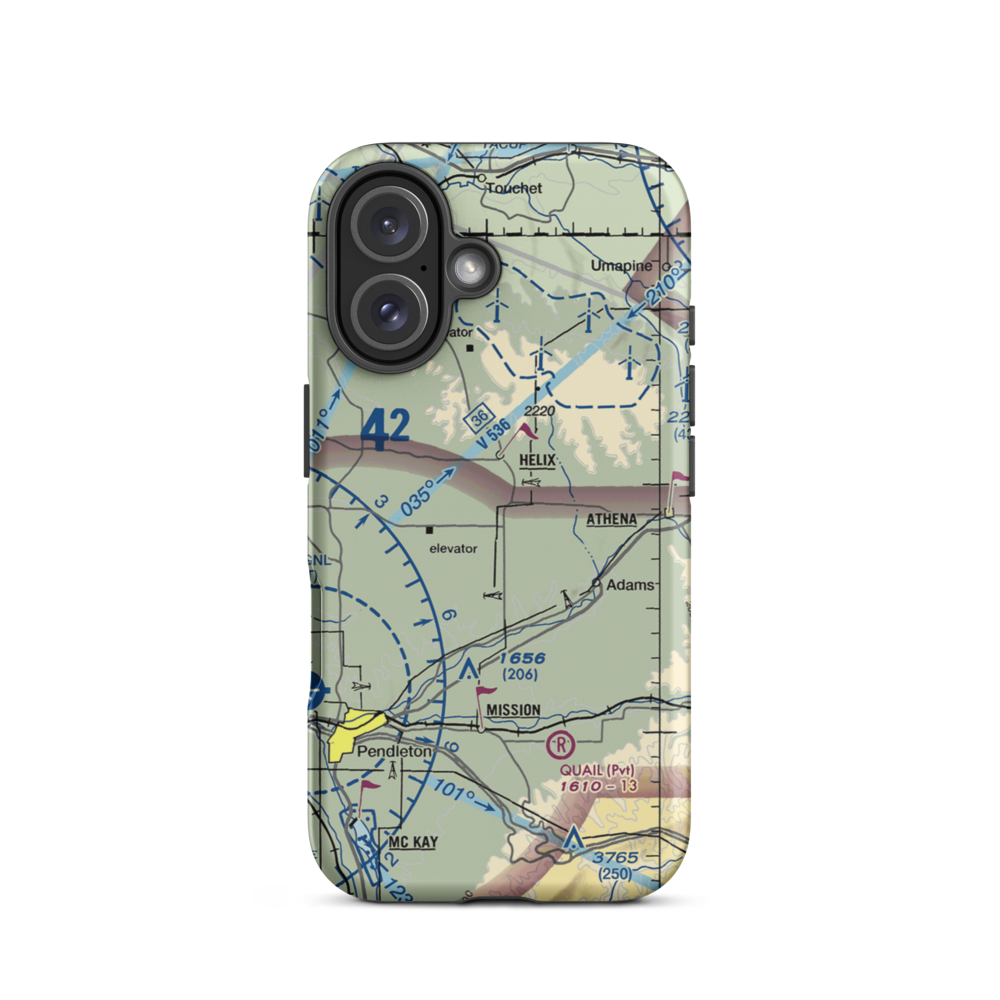 Curtis Airfield (OG08) VFR Sectional  Tough iPhone Case iPhone 16 model shown