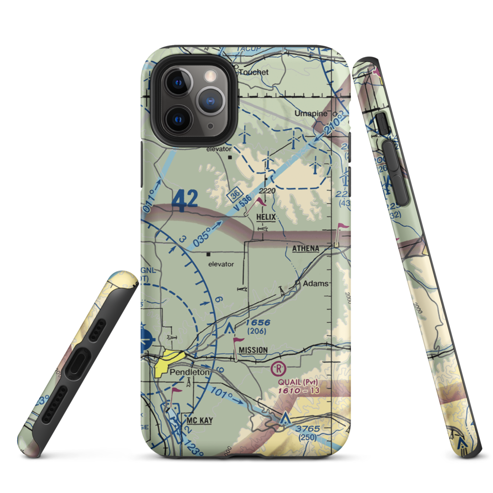 Curtis Airfield (OG08) VFR Sectional  Tough iPhone Case iPhone 11 Pro Max model shown