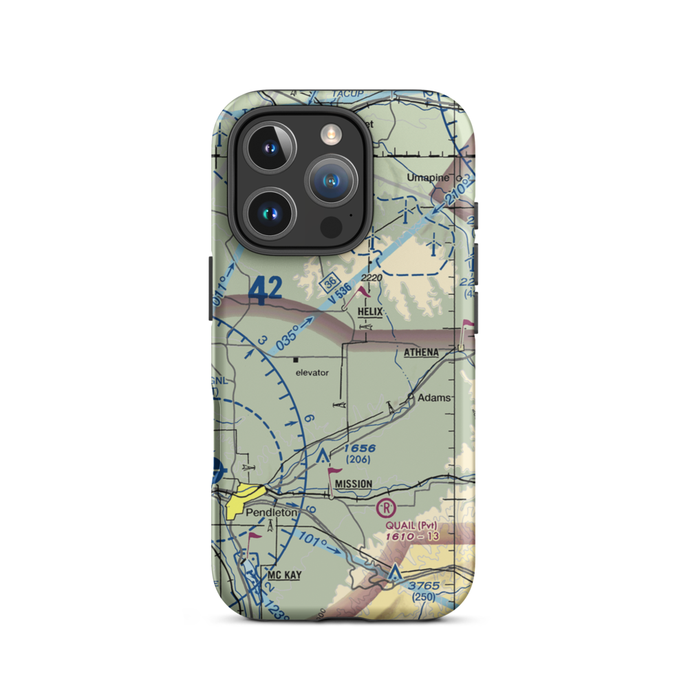 Curtis Airfield (OG08) VFR Sectional  Tough iPhone Case iPhone 16 Pro model shown