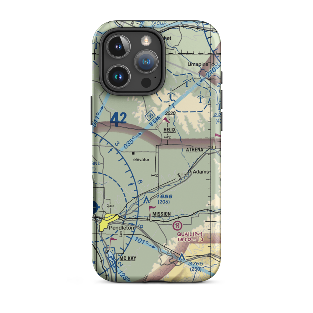 Curtis Airfield (OG08) VFR Sectional  Tough iPhone Case iPhone 16 Pro Max model shown