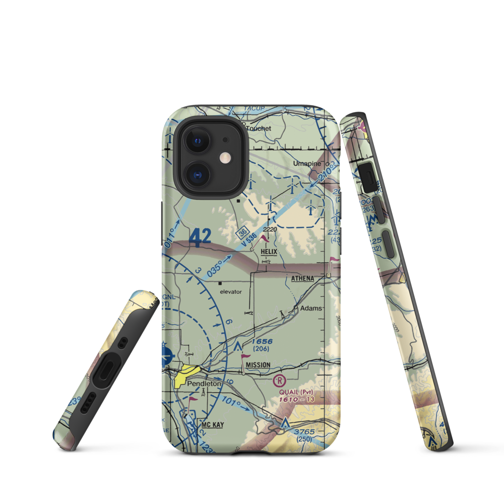Curtis Airfield (OG08) VFR Sectional  Tough iPhone Case iPhone 12 mini model shown