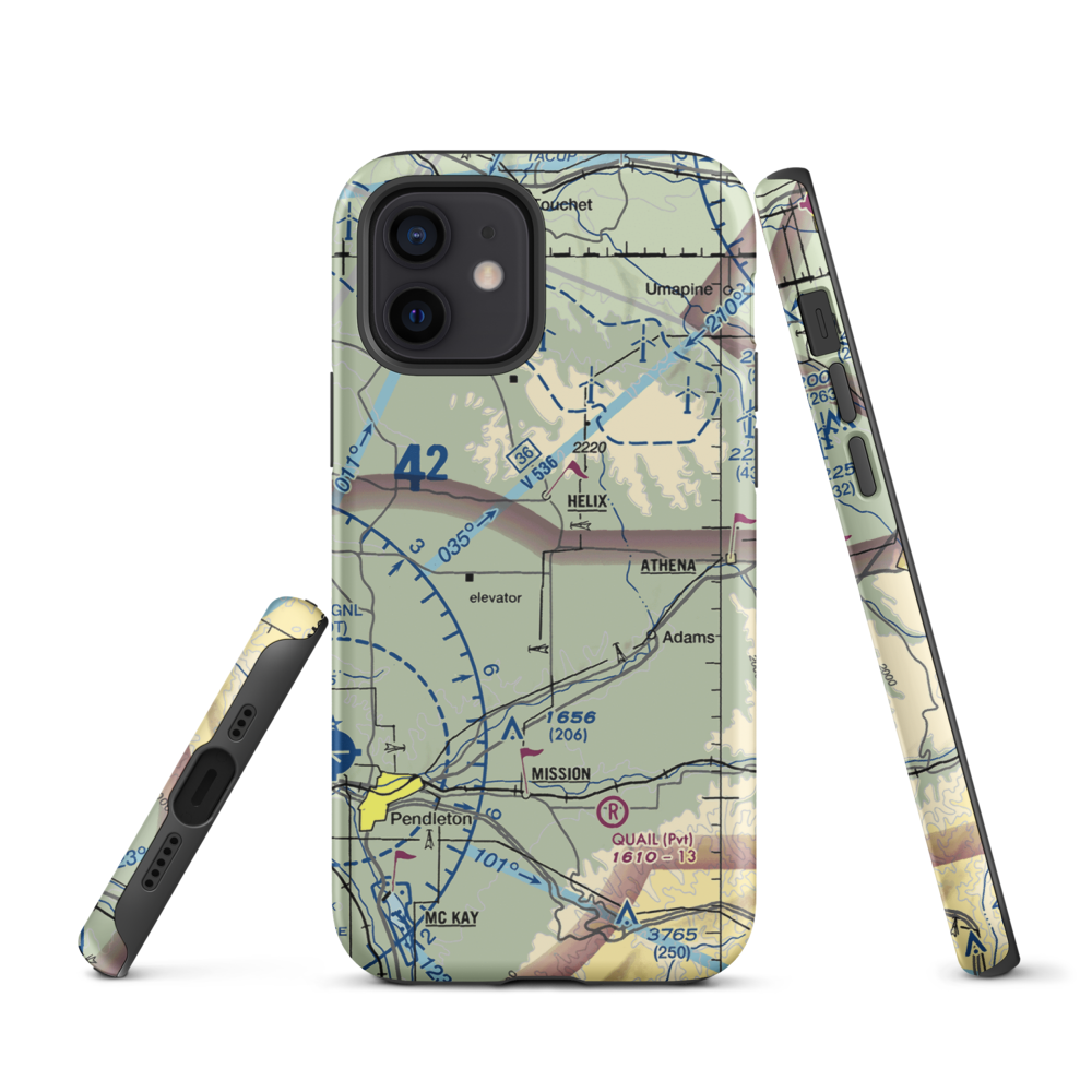 Curtis Airfield (OG08) VFR Sectional  Tough iPhone Case iPhone 12 model shown