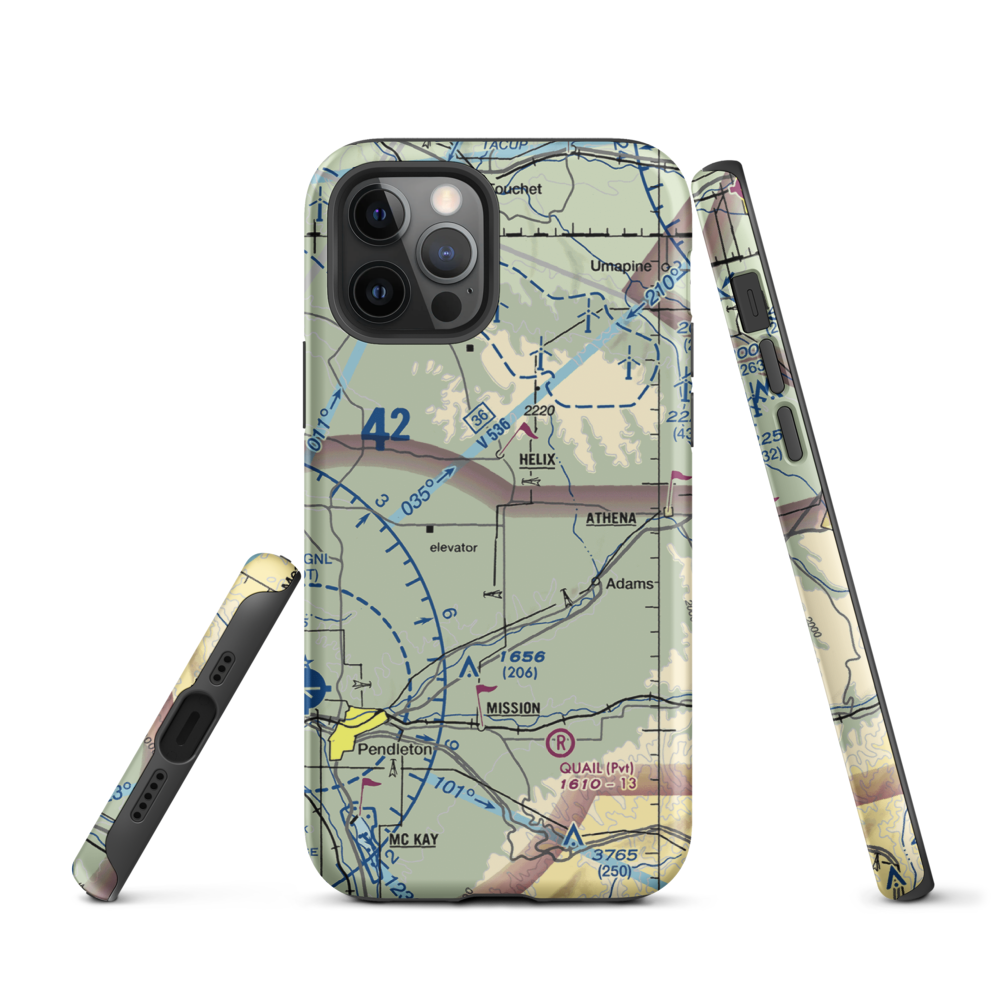 Curtis Airfield (OG08) VFR Sectional  Tough iPhone Case iPhone 12 Pro model shown