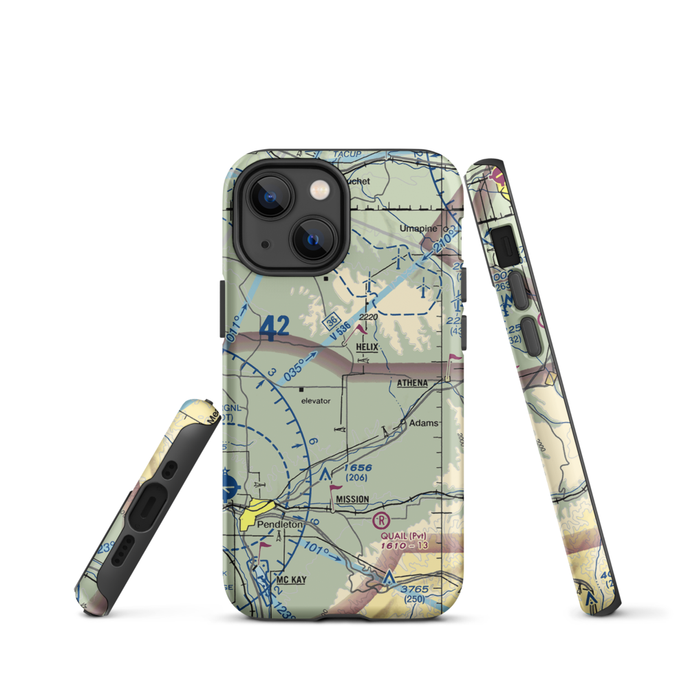 Curtis Airfield (OG08) VFR Sectional  Tough iPhone Case iPhone 13 mini model shown