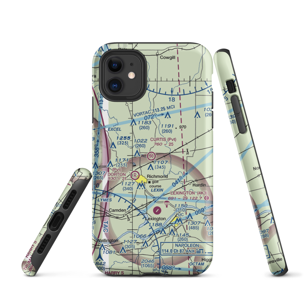 Curtis Field (8MO3) VFR Sectional  Tough iPhone Case iPhone 11 model shown
