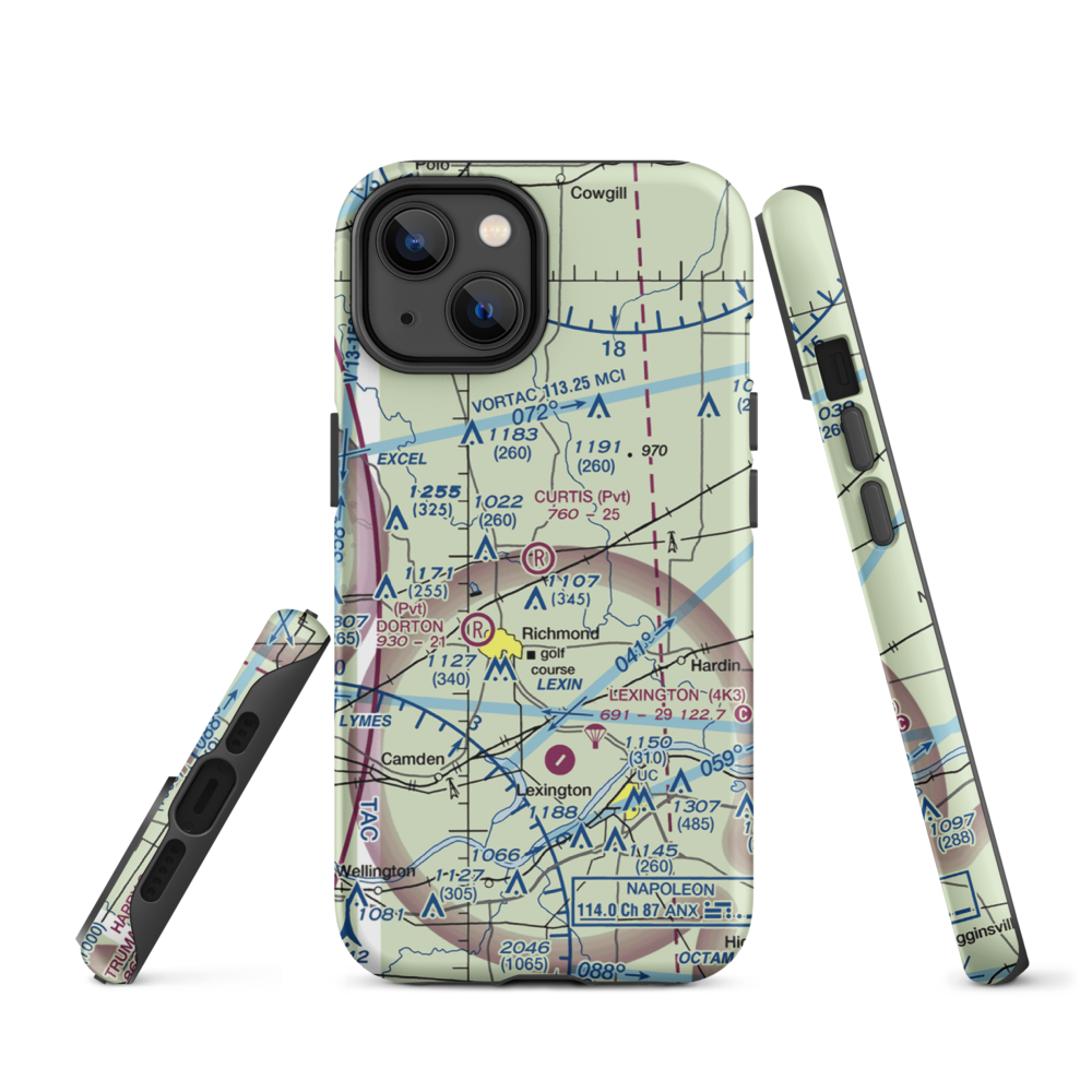 Curtis Field (8MO3) VFR Sectional  Tough iPhone Case iPhone 14 model shown
