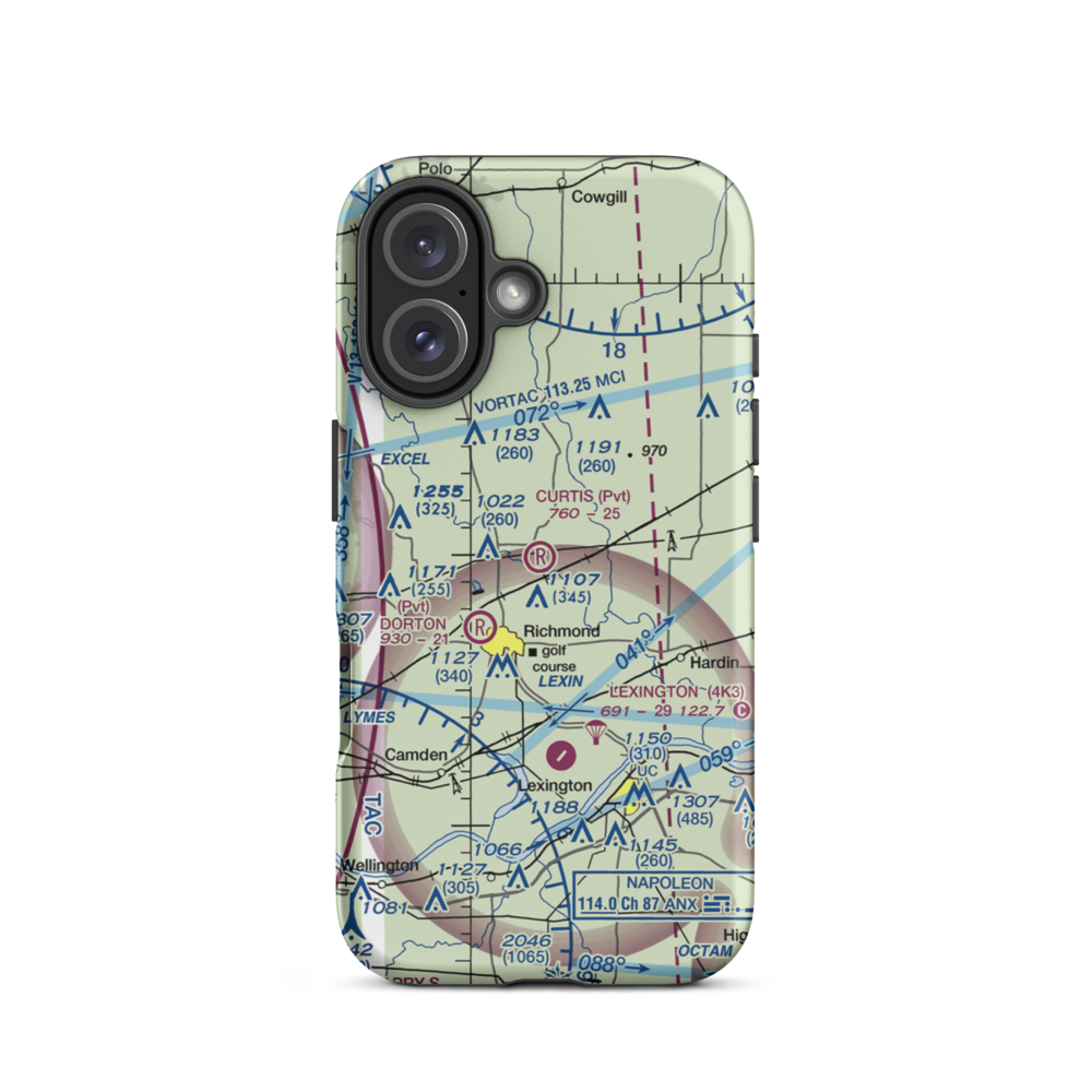 Curtis Field (8MO3) VFR Sectional  Tough iPhone Case iPhone 16 model shown
