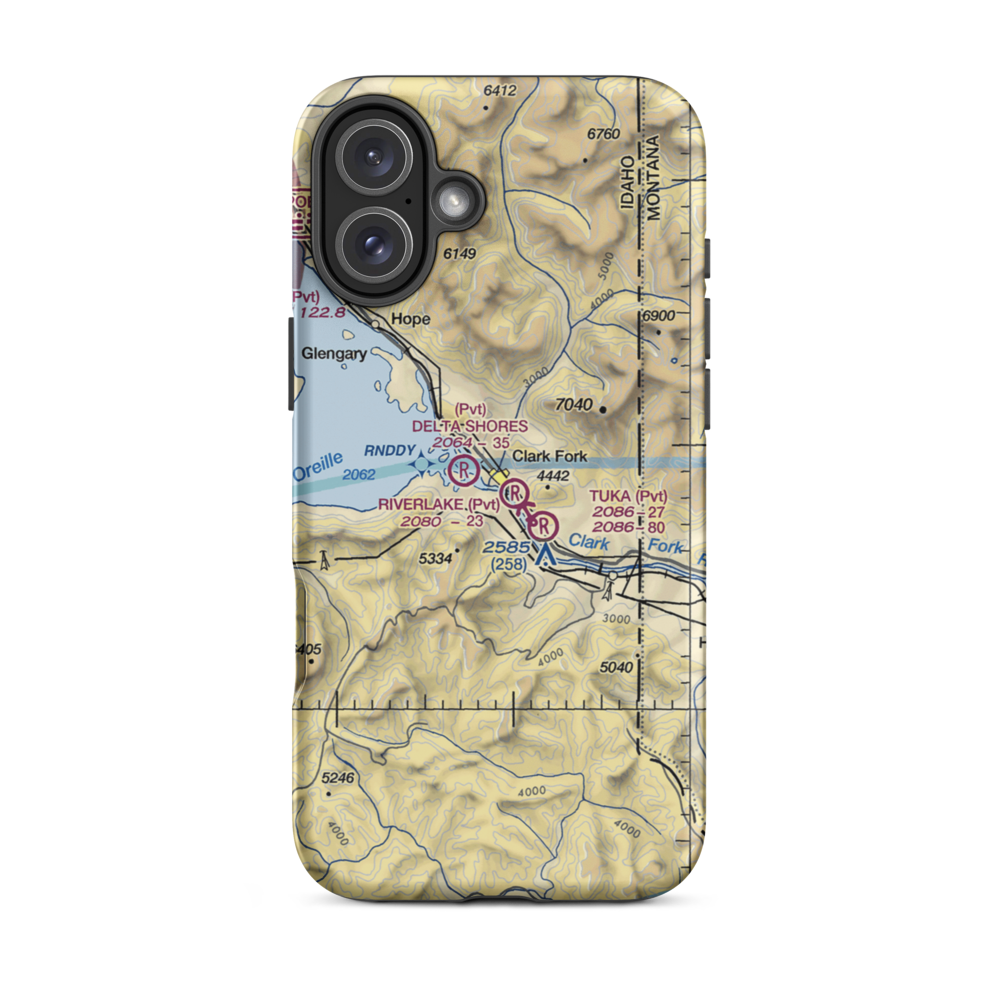 Cx Ranch Nr 2 Airport (ID78) VFR Sectional  Tough iPhone Case iPhone 16 Plus model shown