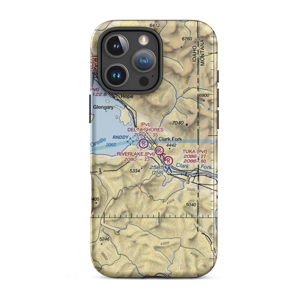 Cx Ranch Nr 2 Airport (ID78) VFR Sectional  Tough iPhone Case iPhone 16 Pro Max model shown