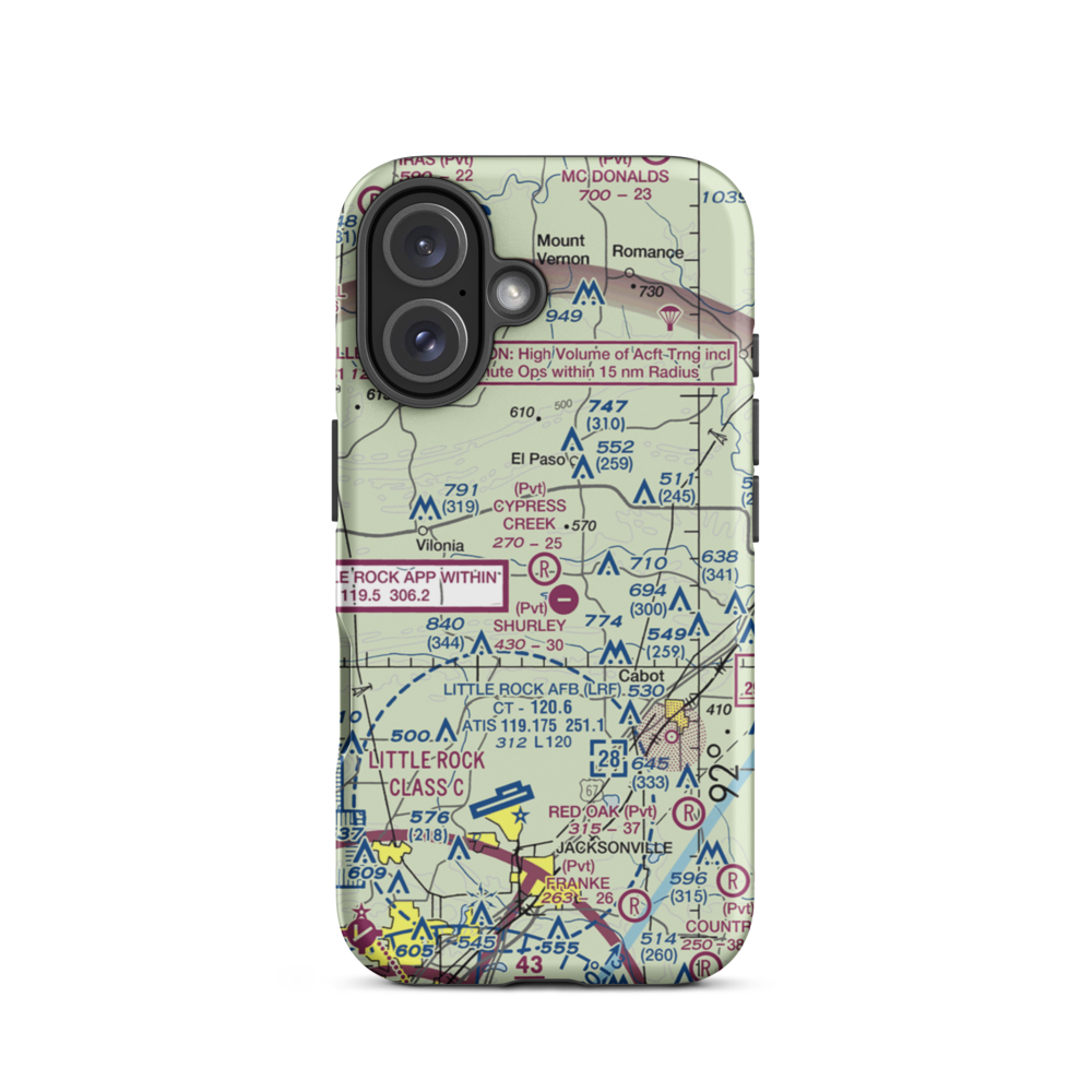 Cypress Creek Airpark (6AR0) VFR Sectional  Tough iPhone Case iPhone 16 model shown