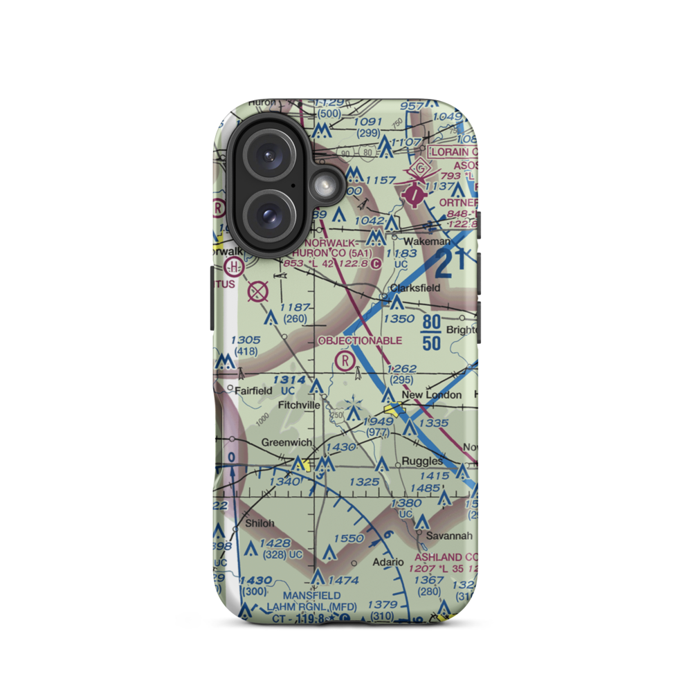 D. A. Chandler Airport (OI42) VFR Sectional  Tough iPhone Case iPhone 16 model shown