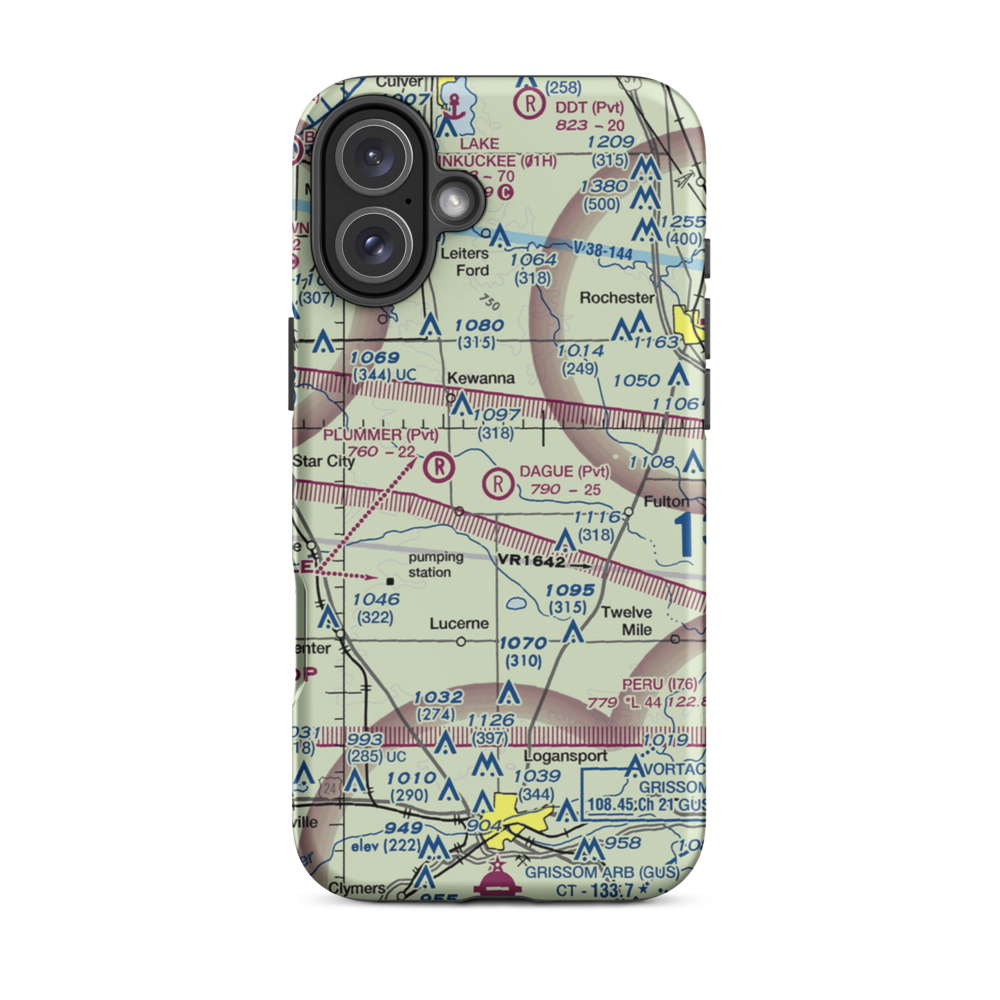 Dague Strip (II12) VFR Sectional  Tough iPhone Case iPhone 16 Plus model shown