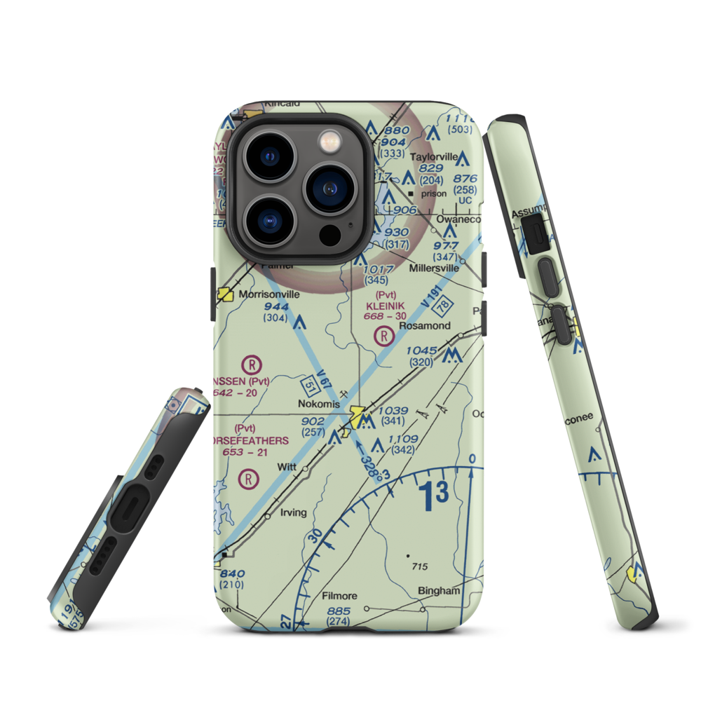 Dahler Airport (7LL8) VFR Sectional  Tough iPhone Case iPhone 13 Pro model shown