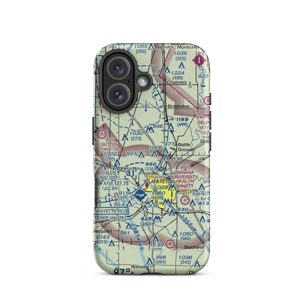 Dahnke Airport (51IN) VFR Sectional  Tough iPhone Case iPhone 16 model shown