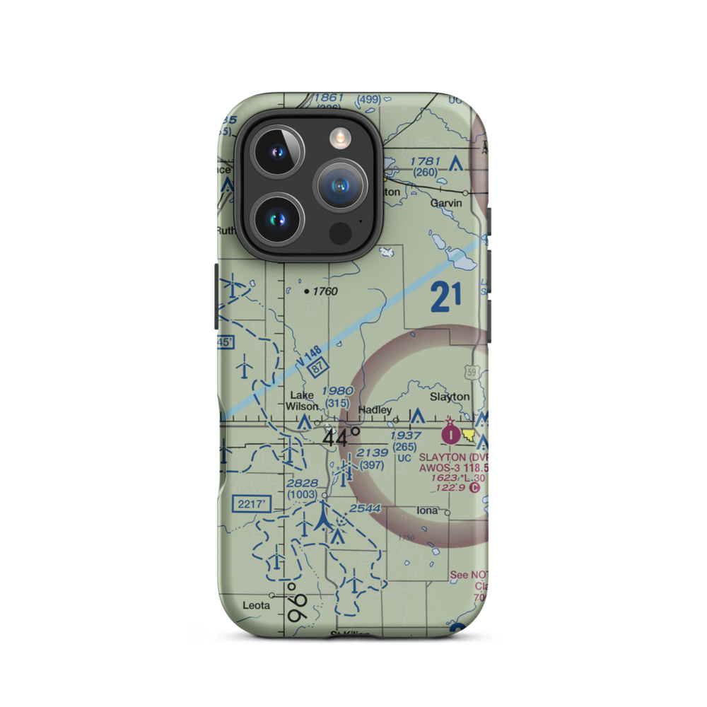 Dairyview Airport (07MN) VFR Sectional  Tough iPhone Case iPhone 16 Pro model shown