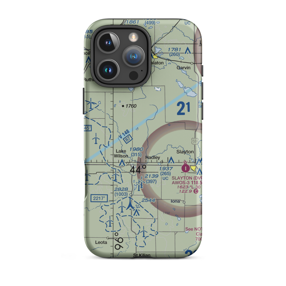 Dairyview Airport (07MN) VFR Sectional  Tough iPhone Case iPhone 16 Pro Max model shown