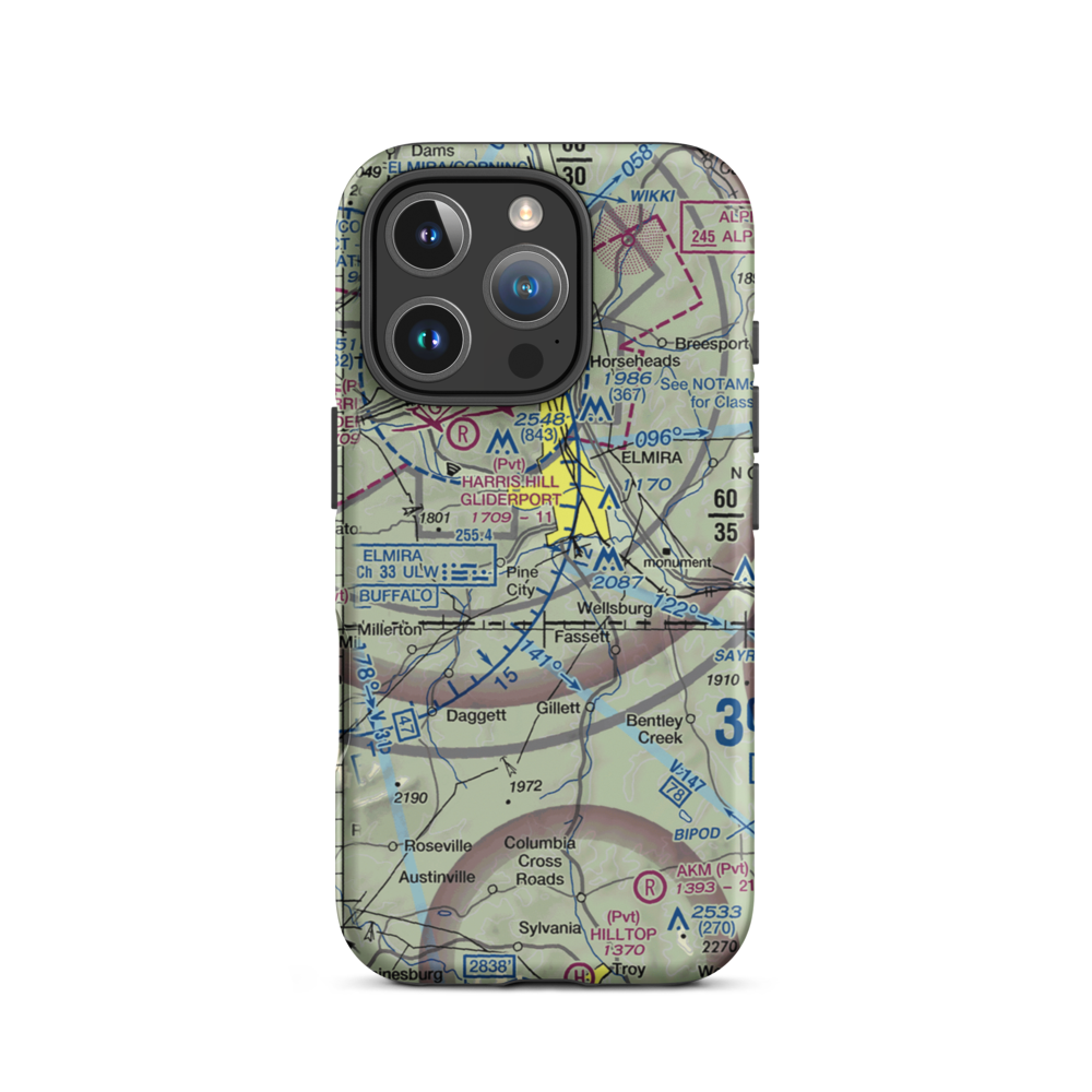 Dalrymples Airport (NK47) VFR Sectional  Tough iPhone Case iPhone 16 Pro model shown