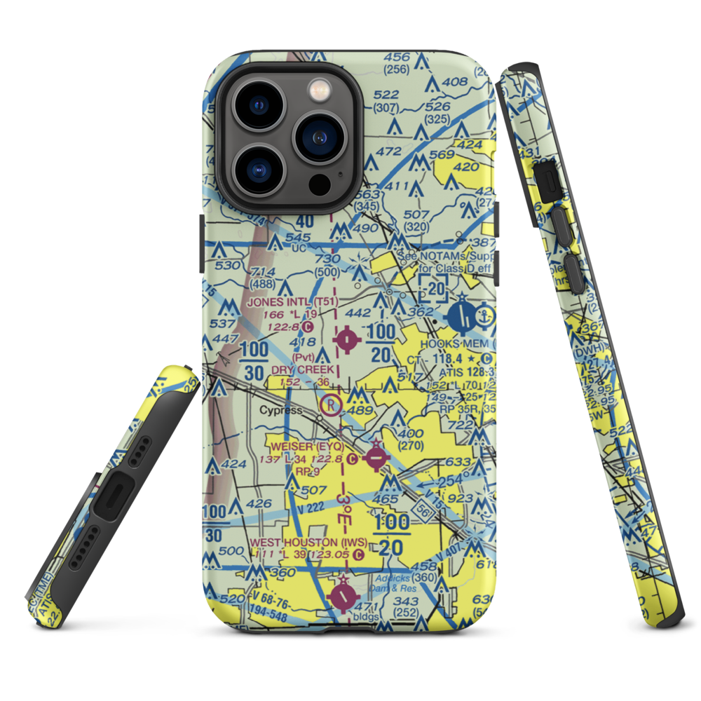 Dan Jones International Airport (T51) VFR Sectional  Tough iPhone Case iPhone 13 Pro Max model shown