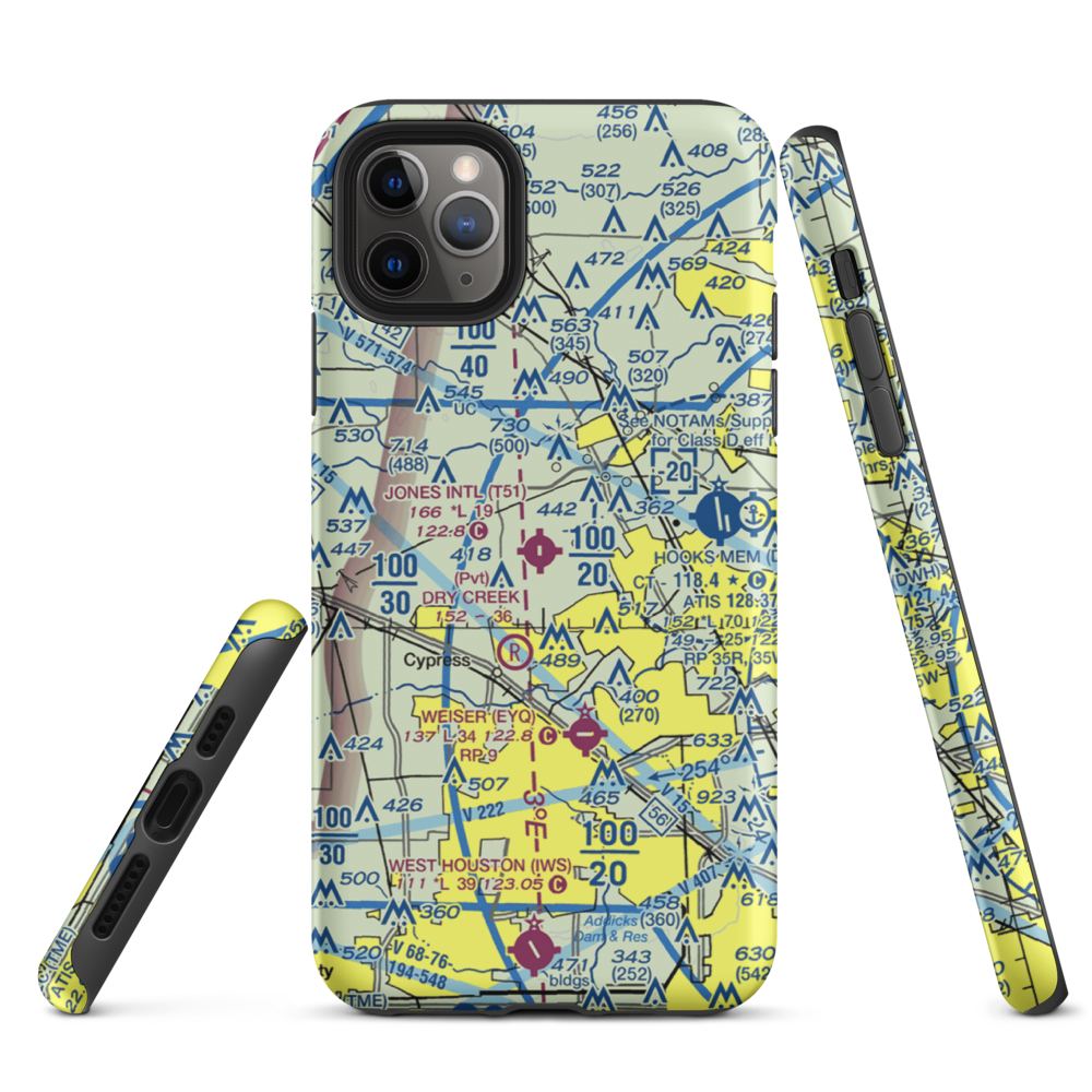 Dan Jones International Airport (T51) VFR Sectional  Tough iPhone Case iPhone 11 Pro Max model shown