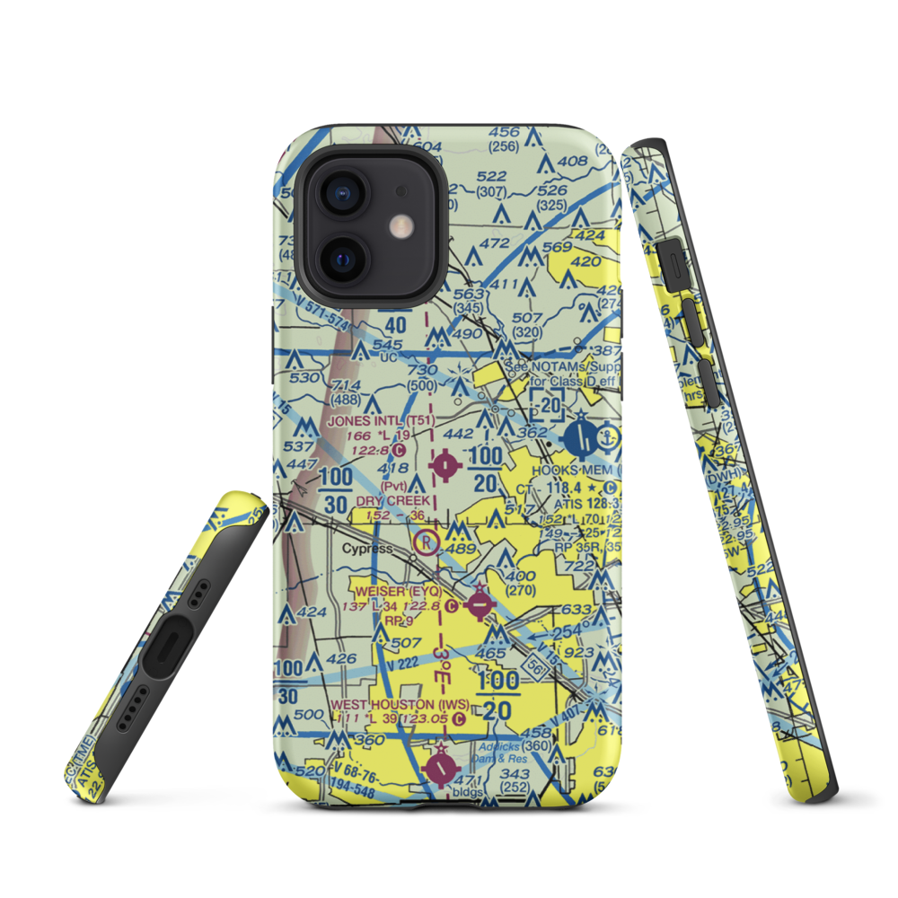 Dan Jones International Airport (T51) VFR Sectional  Tough iPhone Case iPhone 12 model shown