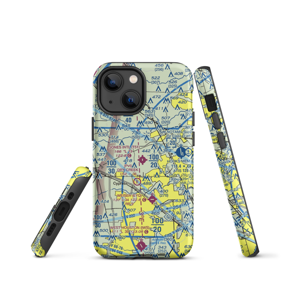 Dan Jones International Airport (T51) VFR Sectional  Tough iPhone Case iPhone 13 mini model shown
