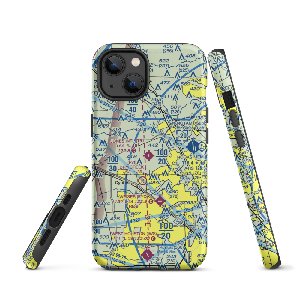 Dan Jones International Airport (T51) VFR Sectional  Tough iPhone Case iPhone 13 model shown