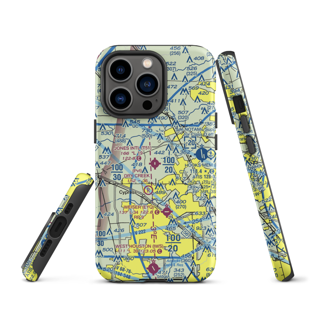 Dan Jones International Airport (T51) VFR Sectional  Tough iPhone Case iPhone 13 Pro model shown