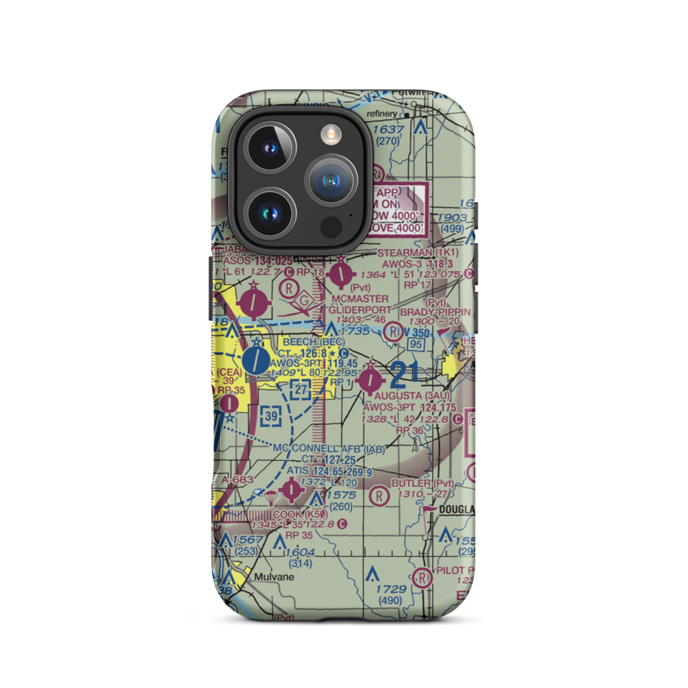 Daniel's Landing Airport (13KS) VFR Sectional  Tough iPhone Case iPhone 16 Pro model shown