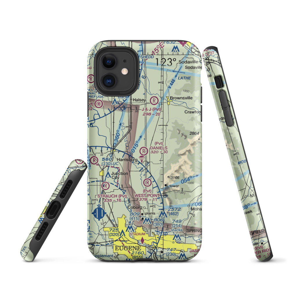 Daniels Field (OR78) VFR Sectional  Tough iPhone Case iPhone 11 model shown