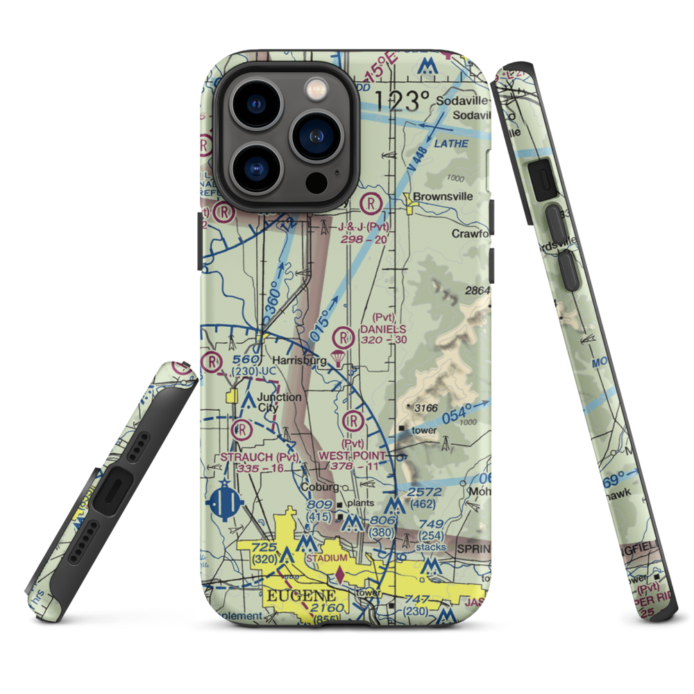 Daniels Field (OR78) VFR Sectional  Tough iPhone Case iPhone 13 Pro Max model shown