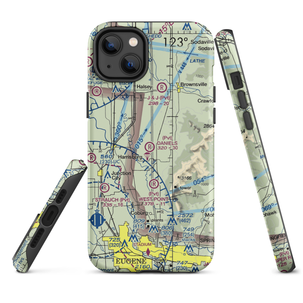 Daniels Field (OR78) VFR Sectional  Tough iPhone Case iPhone 14 Plus model shown