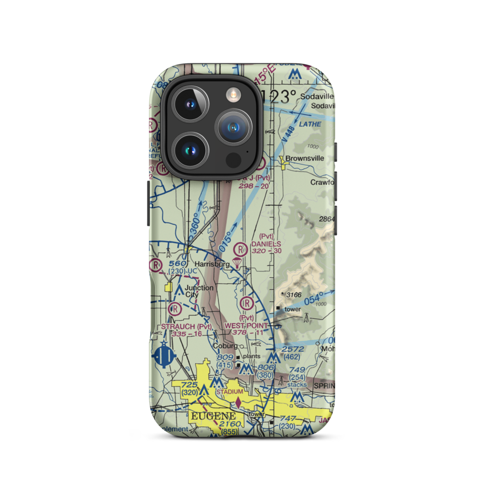 Daniels Field (OR78) VFR Sectional  Tough iPhone Case iPhone 16 Pro model shown