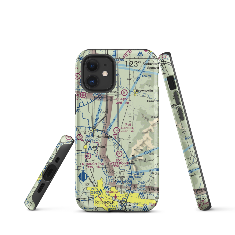 Daniels Field (OR78) VFR Sectional  Tough iPhone Case iPhone 12 mini model shown