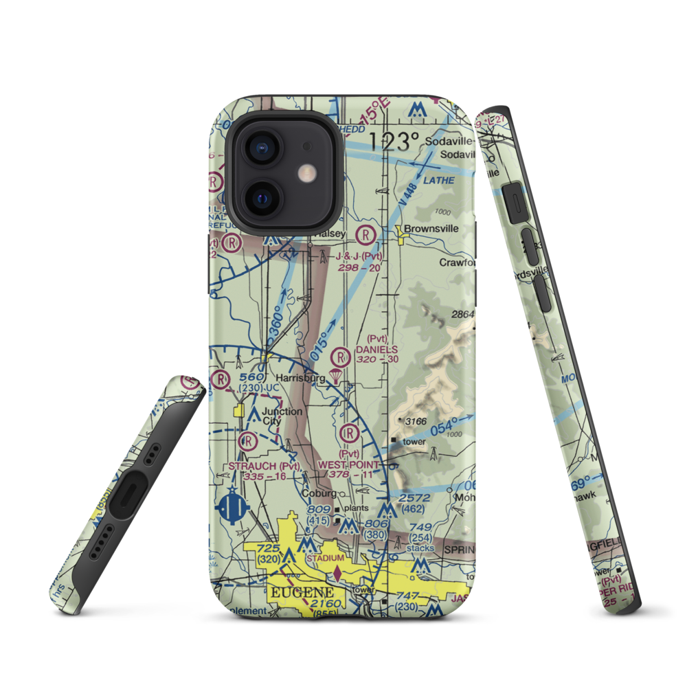 Daniels Field (OR78) VFR Sectional  Tough iPhone Case iPhone 12 model shown