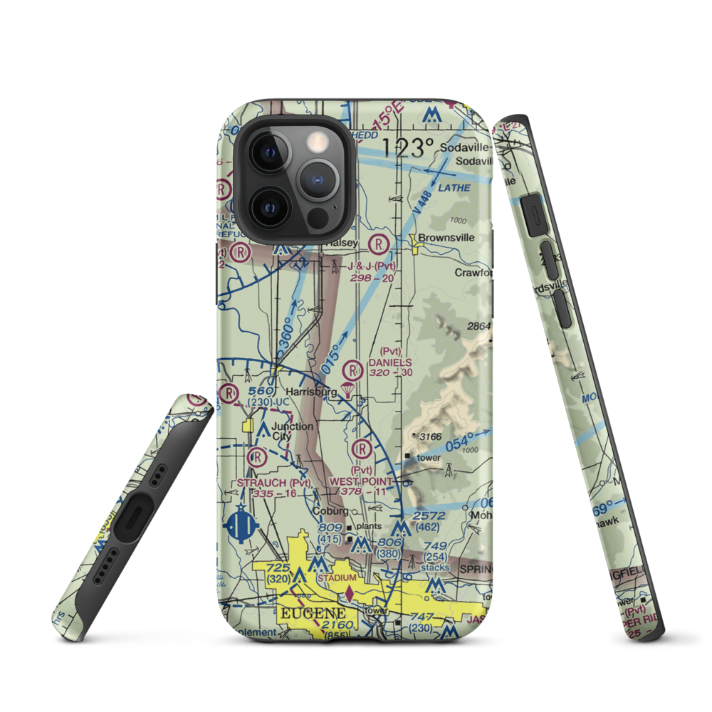 Daniels Field (OR78) VFR Sectional  Tough iPhone Case iPhone 12 Pro model shown